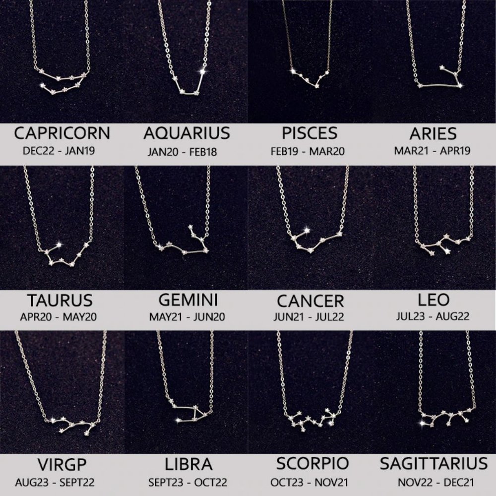 NEW Silver Zodiac Necklace - Aquarius - Picture 2 of 2